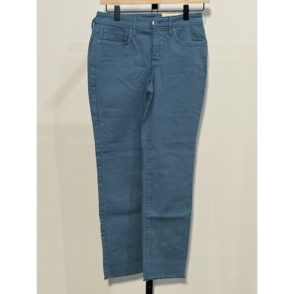 NYDJ Jeans Womens Sheri Slim Teal Blue Crop Stretch Lift Tuck Size 0 - Picture 1 of 5
